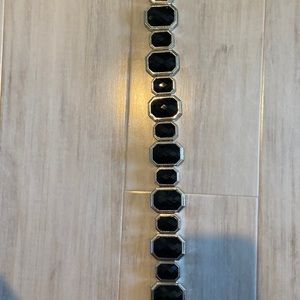 WHBM black jeweled belt